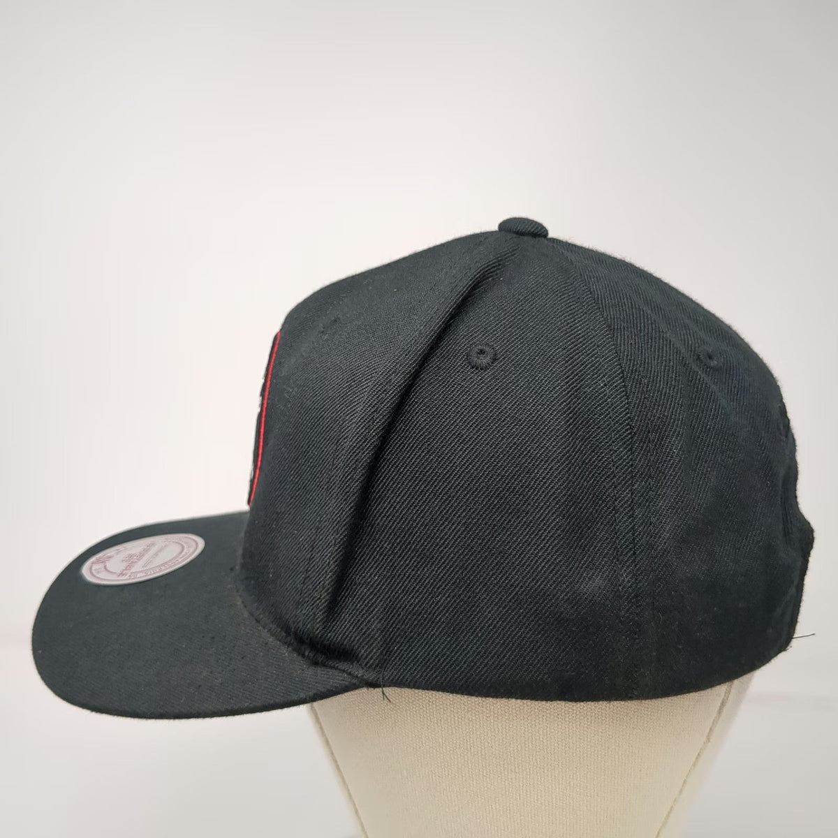 Mitchell & Ness NBA Toronto Raptors Snapback Hat Black One Size Flat Brim Logo