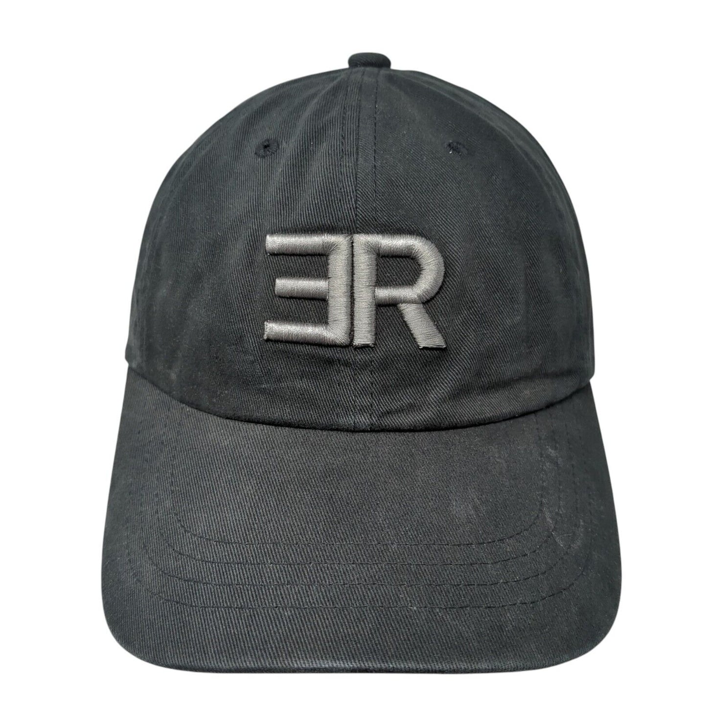 ER Slideback Hat Black One Size Adjustable Embroidered The Classics Yupoong