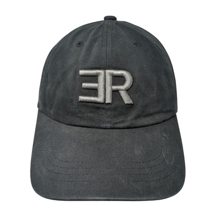 ER Slideback Hat Black One Size Adjustable Embroidered The Classics Yupoong