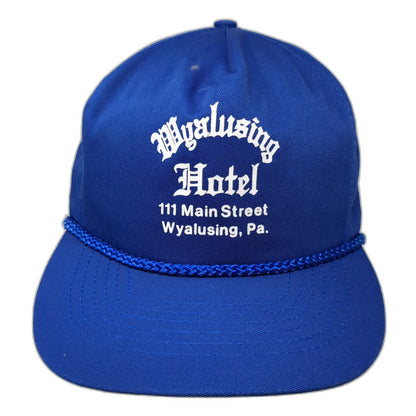 Otto Cap 5 Panel Blue One Size Hat Wyalusing Hotel PA Braided Rope Adjustable