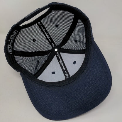 Add2 Performance Snapback Trucker Hat Blue OS Adjustable Mesh Back Branded Bills