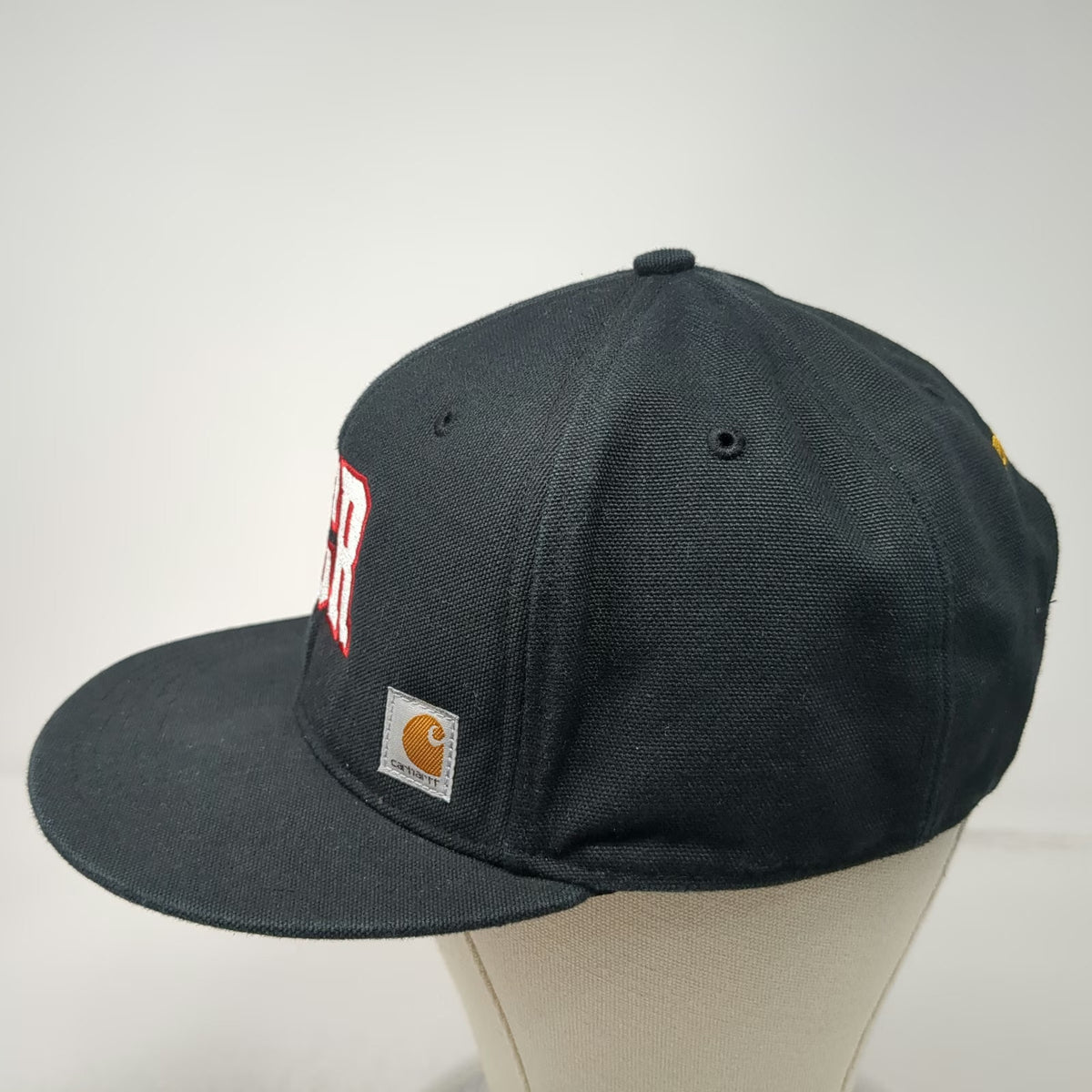 Carhartt Snapback Black One Size CCR Embroidery Flat Brim Cotton Workwear Hat