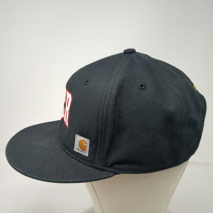 Carhartt Snapback Black One Size CCR Embroidery Flat Brim Cotton Workwear Hat
