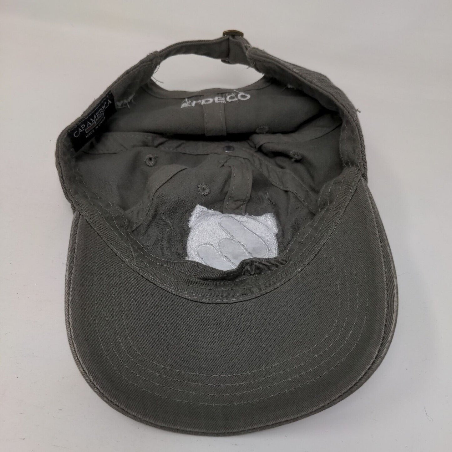 Eldeco Slideback Hat Gray One Size Embroidered Live Safe Cap America