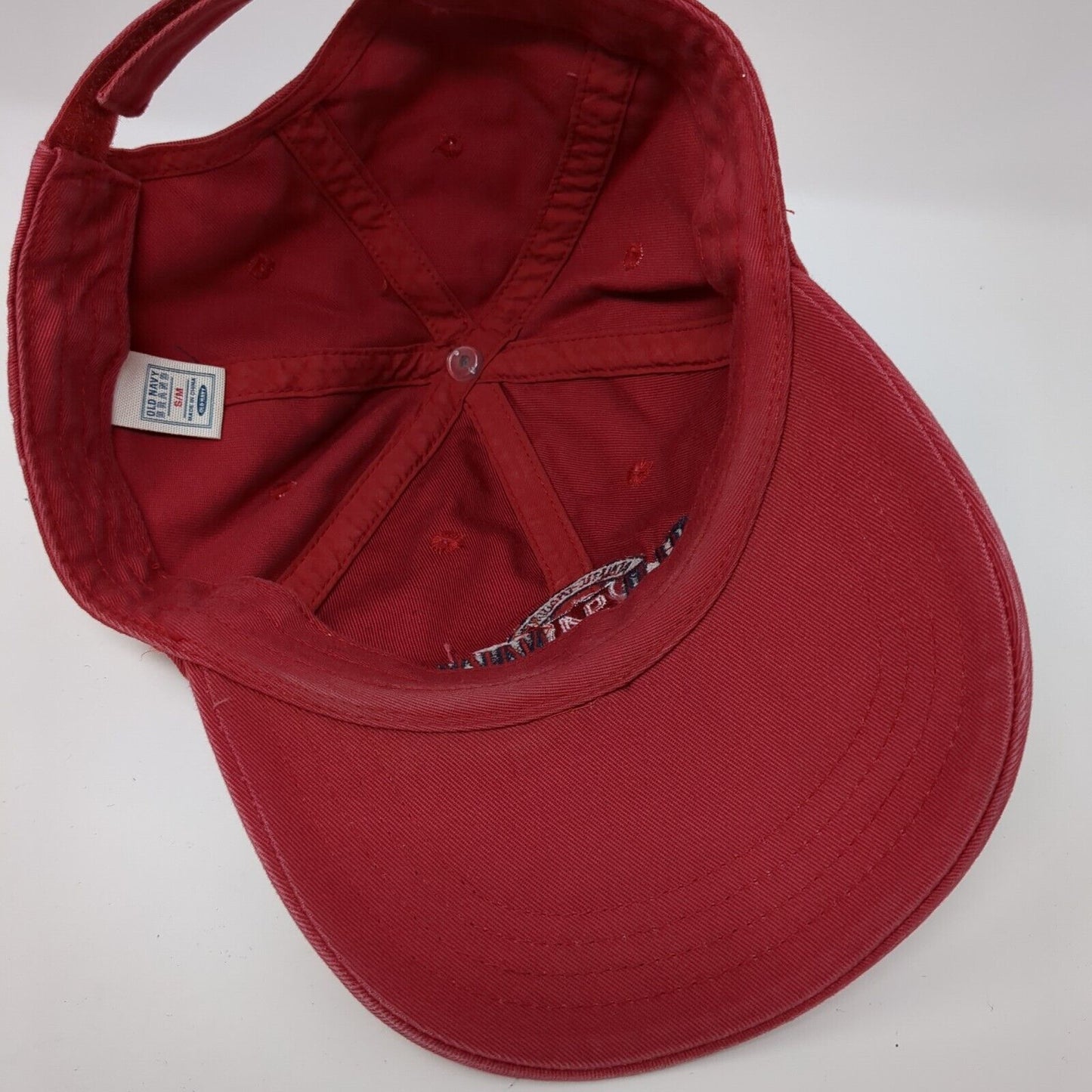 Old Navy 94 Strapback Hat Red S/M Adjustable Embroidered 6 Panel