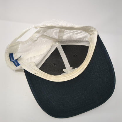 Port Authority Snapback Trucker Hat Black OS Adjustable Embroidered Mesh Back