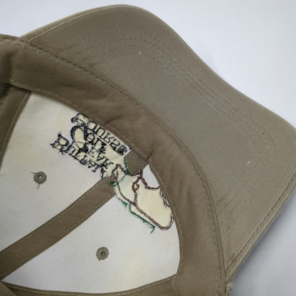 Headliner Snapback Hat Beige One Size Buffalo Peak Golf Course Union Oregon Logo