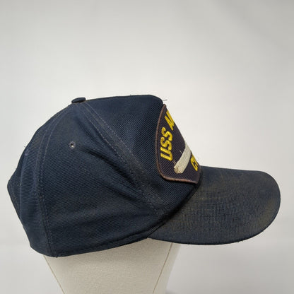 USS Antietam CV-36 Patch Snapback Hat Blue One Size Solid Adjustable