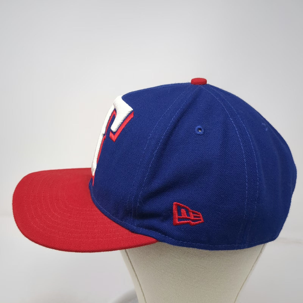 New Era Texas Rangers MLB Snapback Hat Blue Red One Size Flat Bill 9FIFTY OSFM
