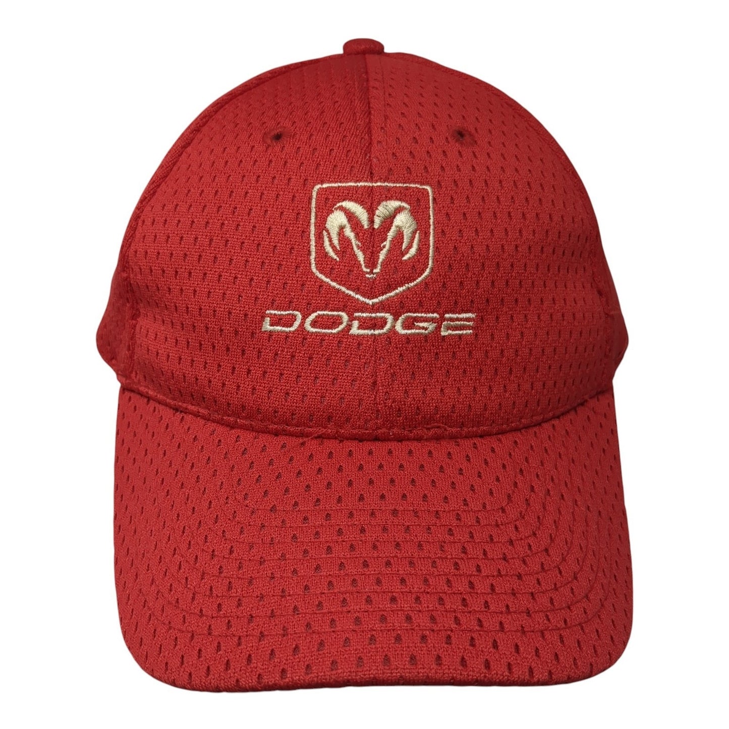 Dodge Strapback Hat Red One Size Adjustable Embroidered Logo Nissun