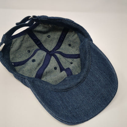 Unbranded Strapback Hat Blue One Size Adjustable Vented Holes 6 Panel Blank