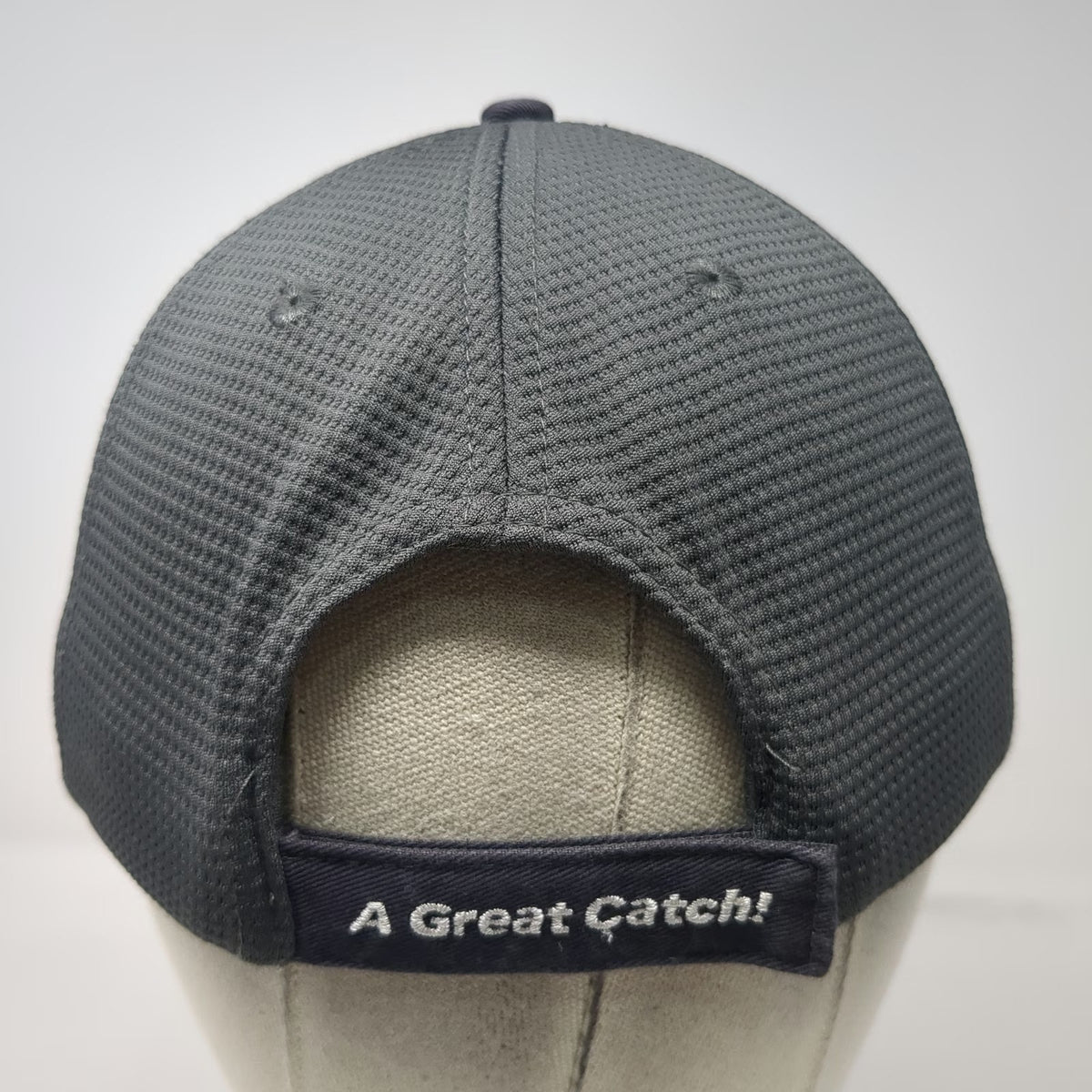 HiCORP Baseball Cap Black Gray G3 One Size Mesh Back Strapback A Great Catch Hat