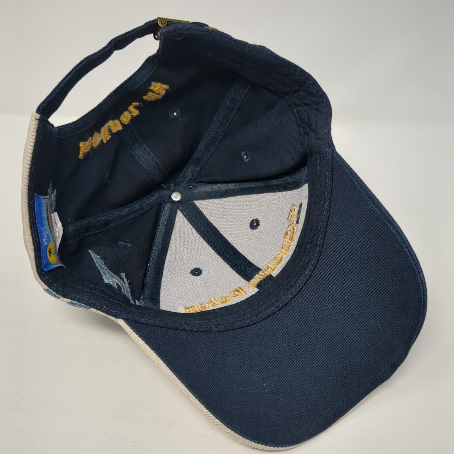 Cactus Petes Jackpot NV Slideback Hat Blue OS Adjustable Embroidered 6 Panel