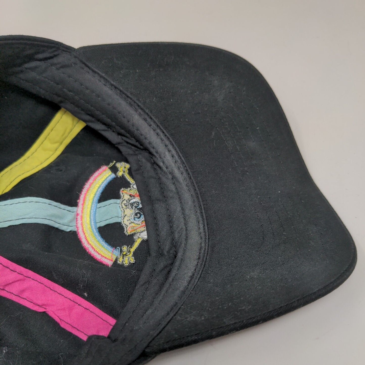 Nickelodeon SpongeBob Squarepants Slideback Hat Black One Size Embroidered