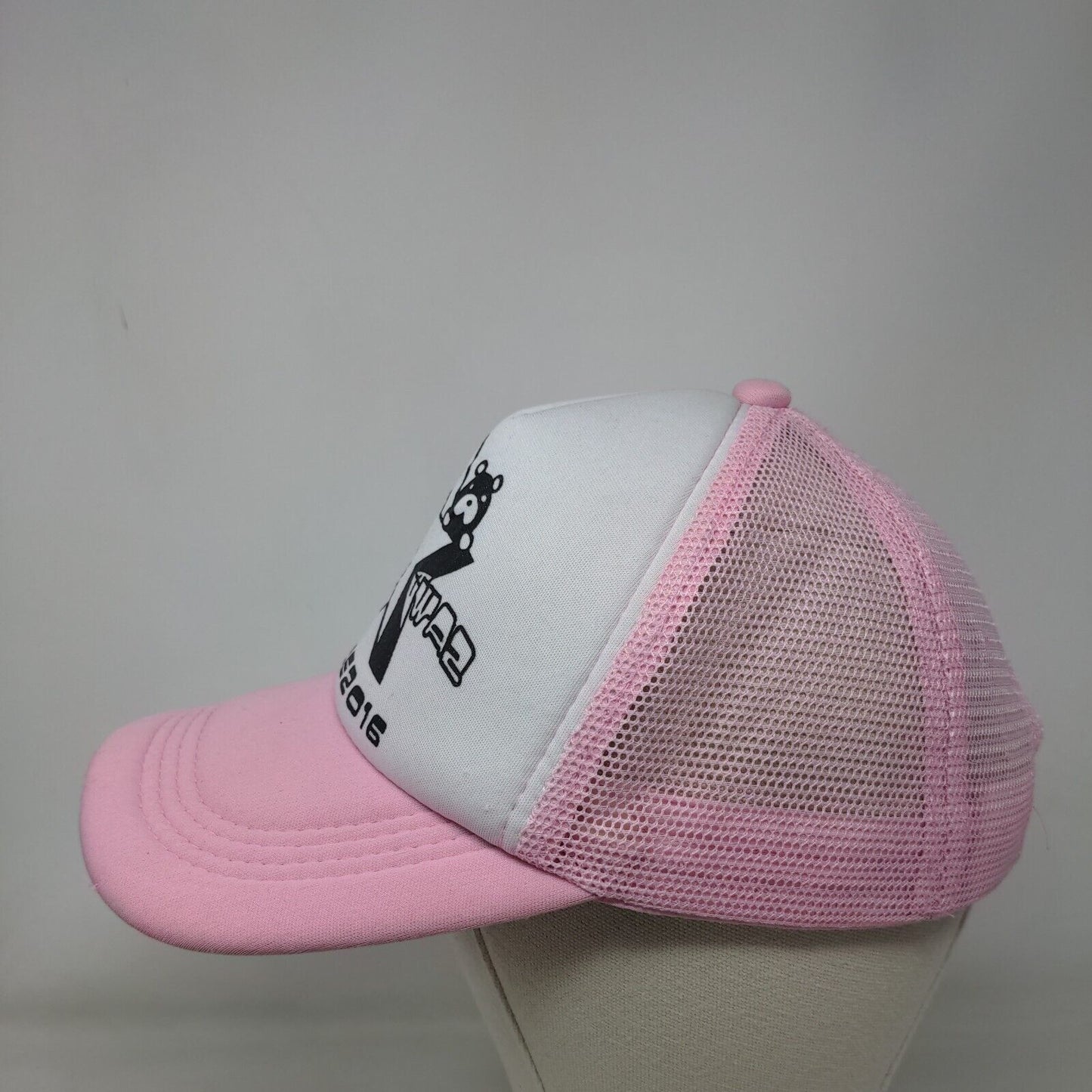 Star Snapback Mesh Back Trucker Hat Pink One Size Adjustable Colorblock
