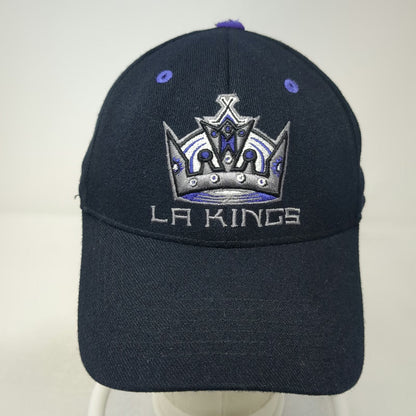 Los Angeles Kings NHL CCM Cap Black One Size Stretch Fit Crown Logo Center Ice
