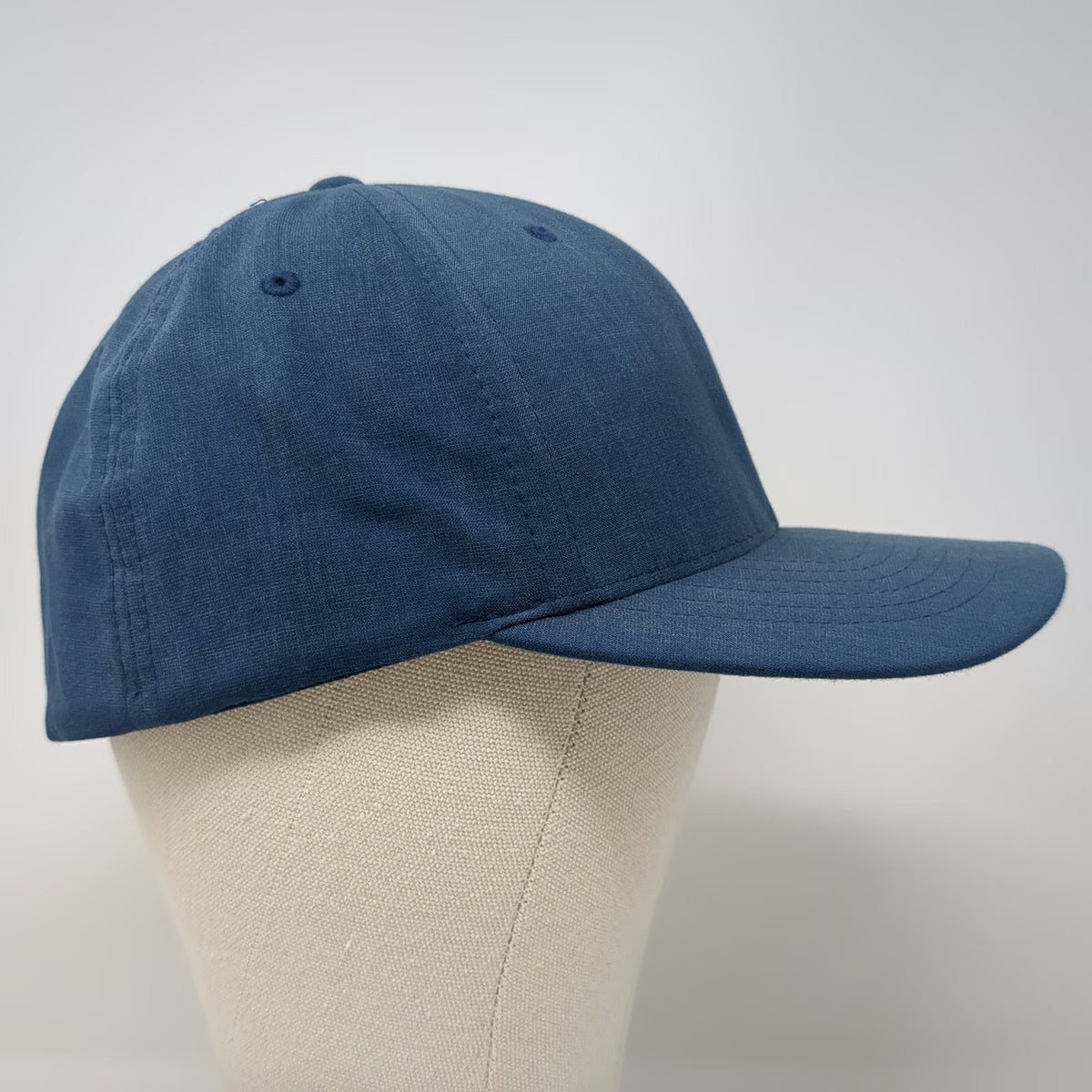 Puma Baseball Cap Blue XL Flexfit Heathered Logo Sport Performance Fitted Hat