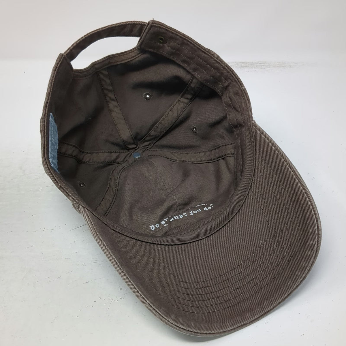Life is Good Baseball Cap Brown One Size Slideback Flip Flops Cotton Hat Slogan