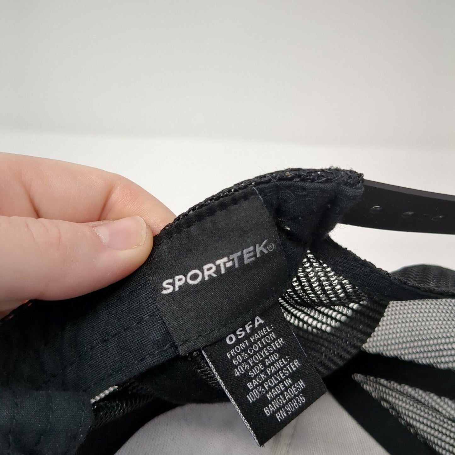 Kindwood Snapback Trucker Hat Black One Size Adjustable Mesh Back Sport-Tek