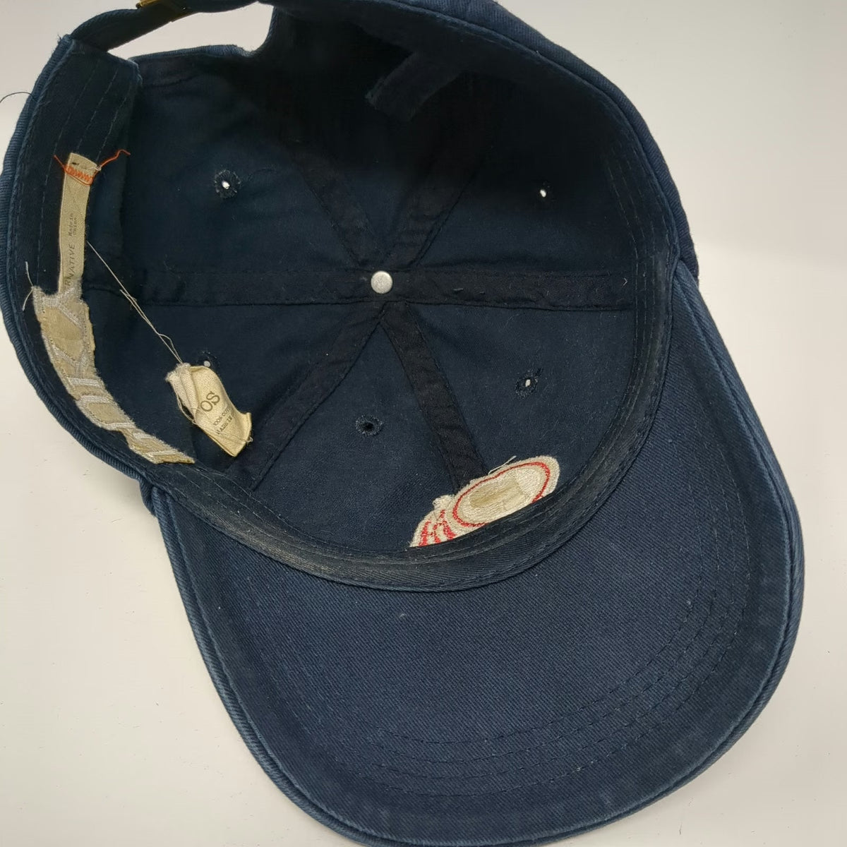 Alternative Baseball Cap Blue One Size Slideback Embroidered P Logo Poky Feather