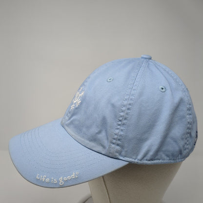 Snowflake Life Is Good Slideback Hat Blue One Size Adjustable 6 Panel