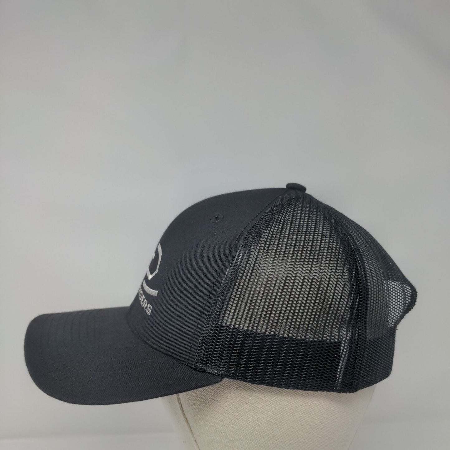 Sum+it Riders Snapback Trucker Hat Black OS Adjustable Mesh Back Richardson