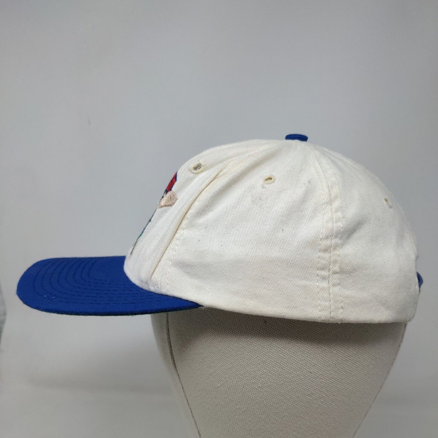 MLB Men's Snapback Hat White Blue Embroidered Chicago Cubs Logo