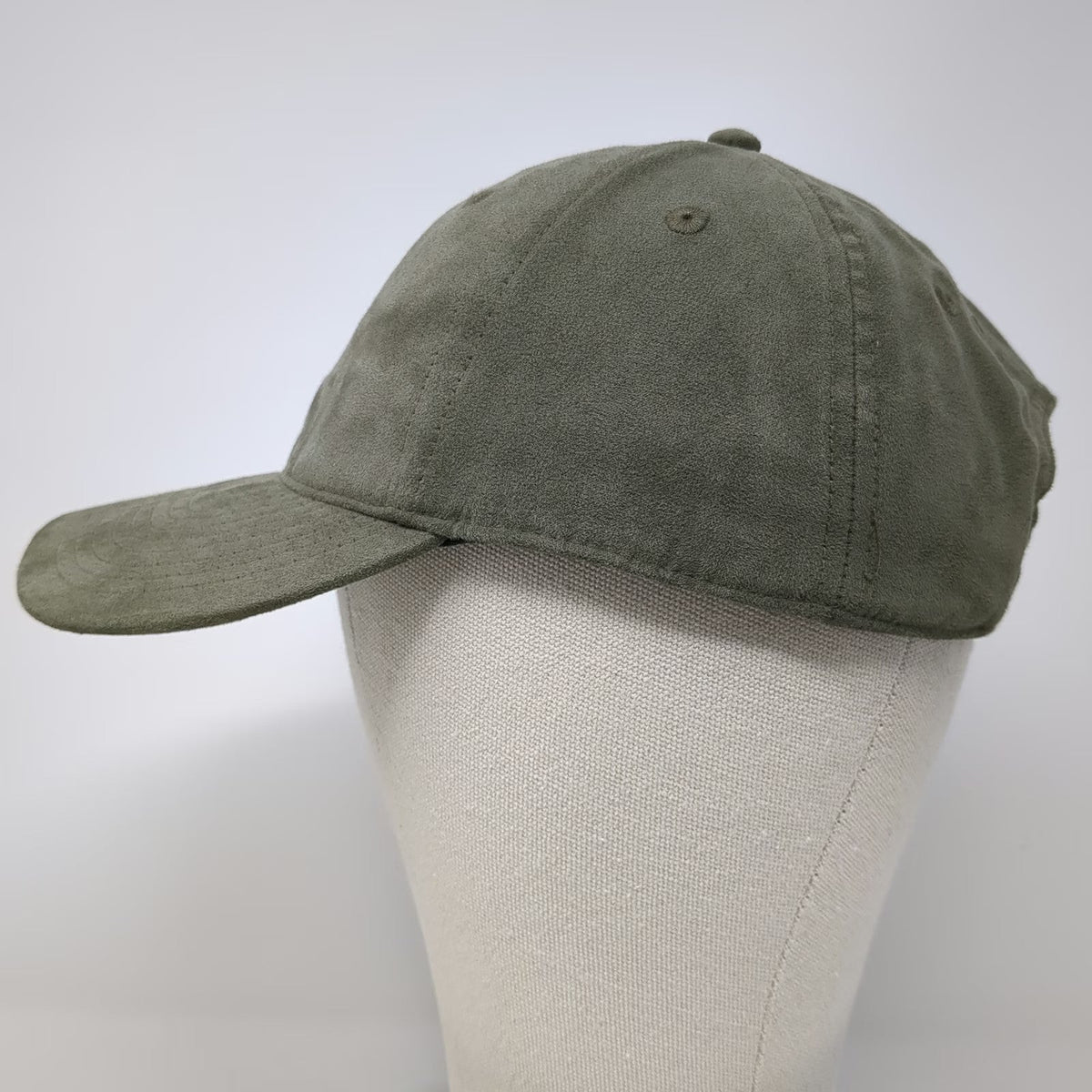 H&M Baseball Cap Green One Size Suede Look Polyester Strapback Slide Buckle Hat