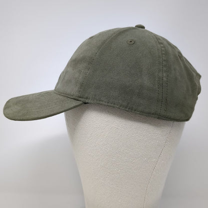 H&M Baseball Cap Green One Size Suede Look Polyester Strapback Slide Buckle Hat