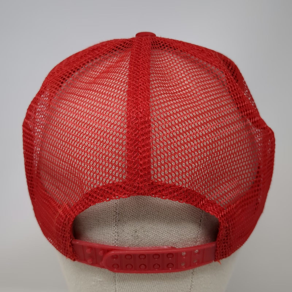 Cameo Trucker Hat Red One Size CAL Ranch Stores Mesh Snapback Foam Front Rope