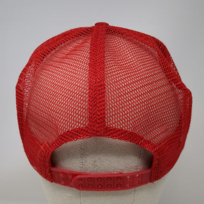 Cameo Trucker Hat Red One Size CAL Ranch Stores Mesh Snapback Foam Front Rope