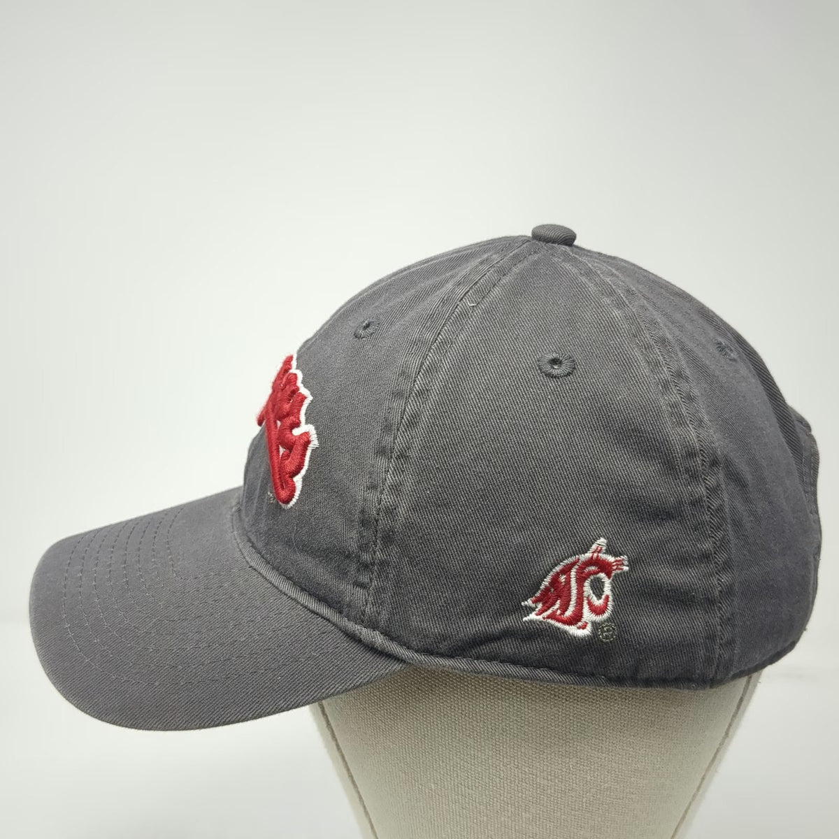 Legacy Washington State Cougars NCAA Cap Gray One Size Slideback Red White Hat