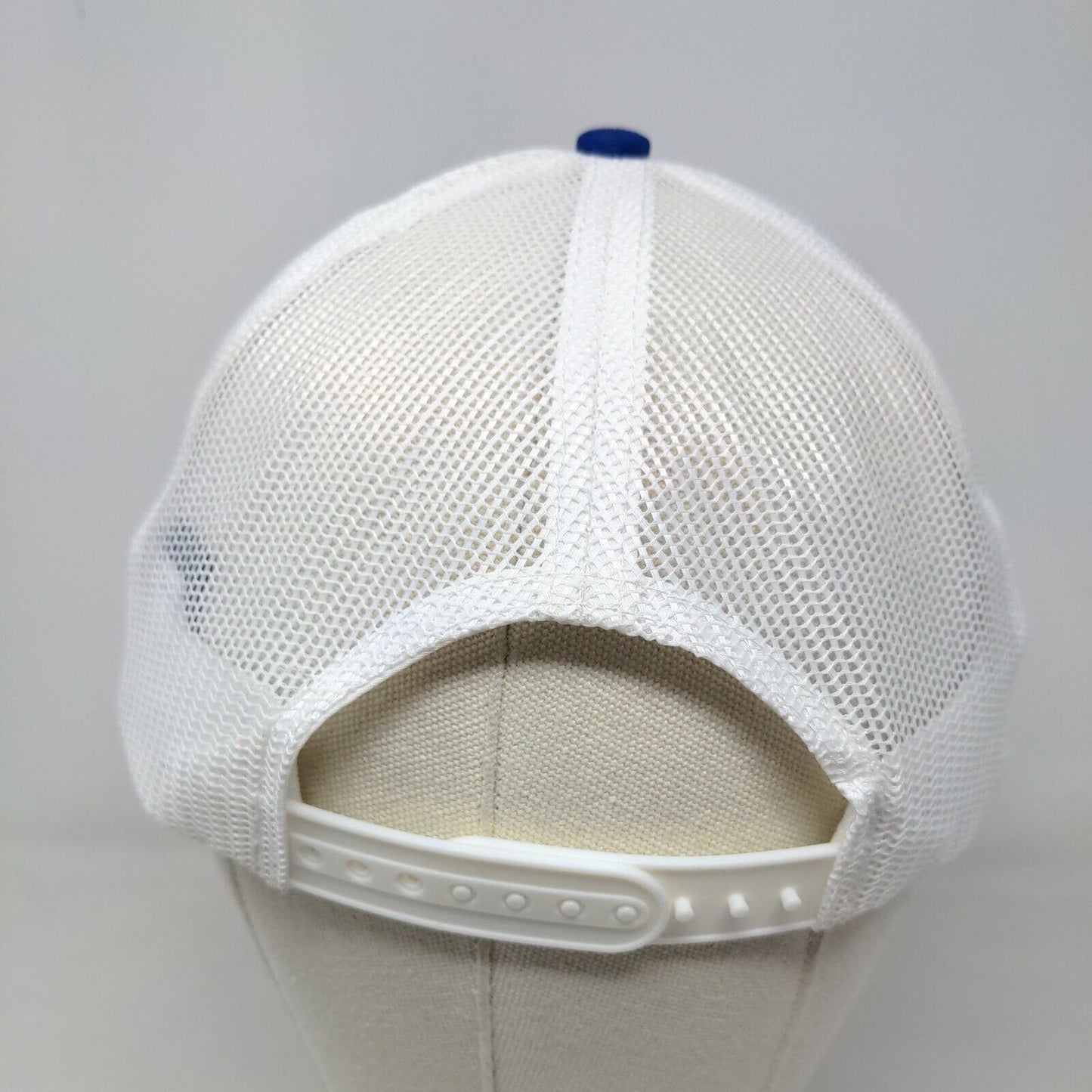 Port Authority Men's Snapback Mesh Back Hat Blue White Adjustable Embroidered