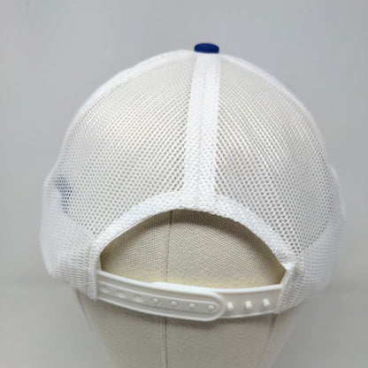 Port Authority Men's Snapback Mesh Back Hat Blue White Adjustable Embroidered