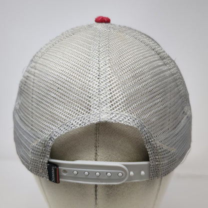 Simms Trucker Hat Blue One Size Outdoor Fishing Trout Mesh Back Snapback Hat