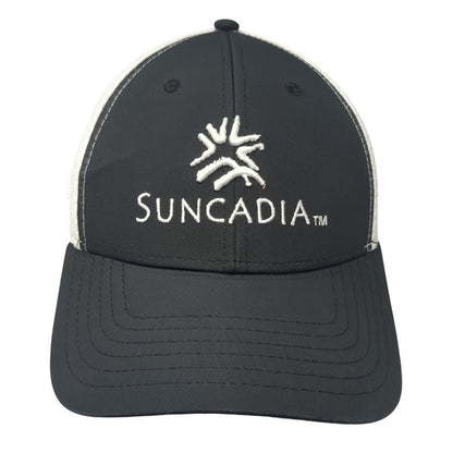 Suncadia Fitted Hat Black Medium Embroidered Colorblock A-Flex Imperial