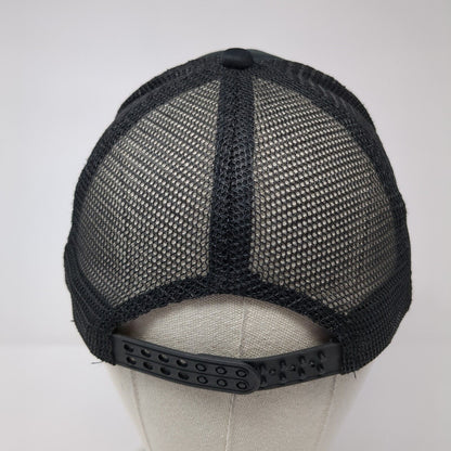 Unbranded Snapback Mesh Back Trucker Hat Black One Size Blank Adjustable
