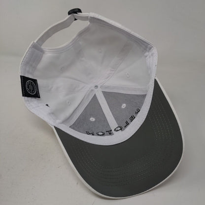 Peloton Men's Slideback Hat White Adjustable Embroidered Logo Polyester