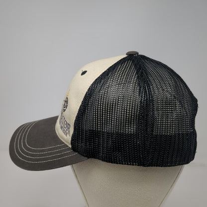 District Trucker Hat Beige Black One Size Gladiator Miticide Mesh