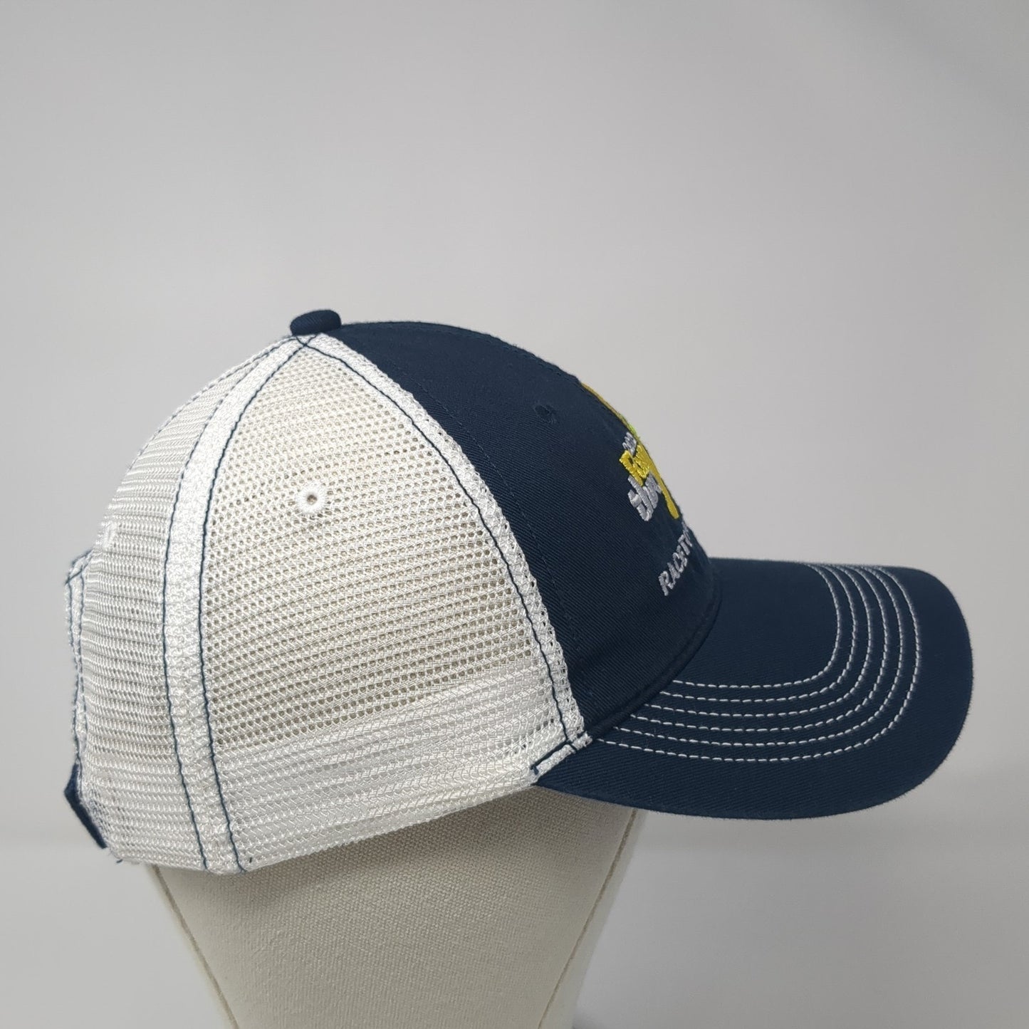 2021 Run Through It Strapback Trucker Hat Blue One Size Race To Robie Creek