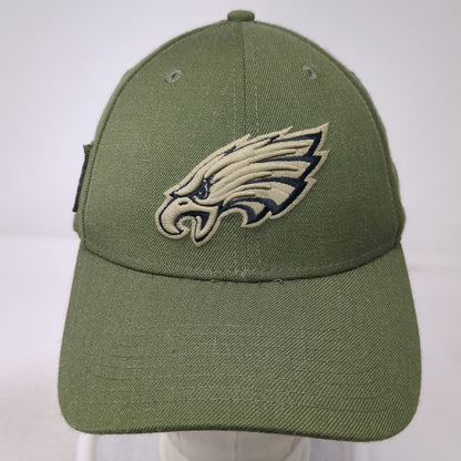 New Era Philadelphia Eagles NFL Hat Green L Salute to Service Flag Patch Stretch