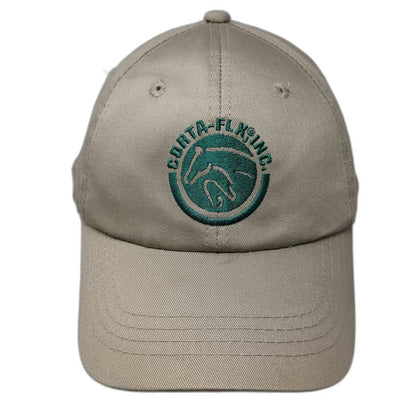 Headliner Corta-Flx Horse Logo Baseball Cap Beige One Size Strapback Hat Cotton