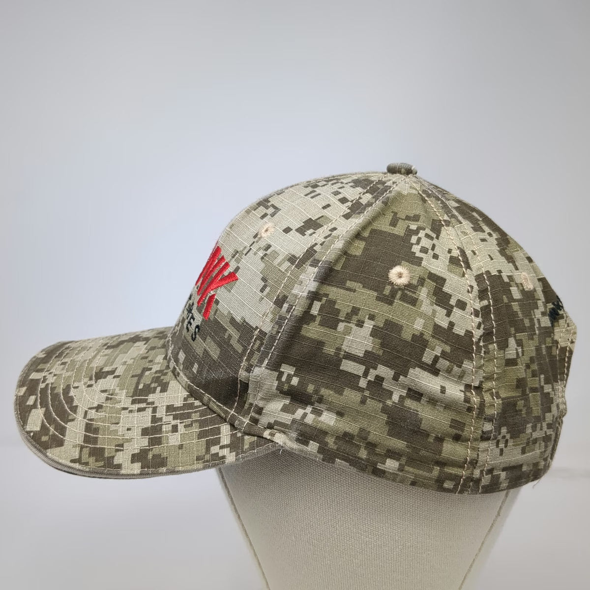 The MAX Hat Baseball Cap Beige One Size Camo Mawk Industries Embroidered Logo