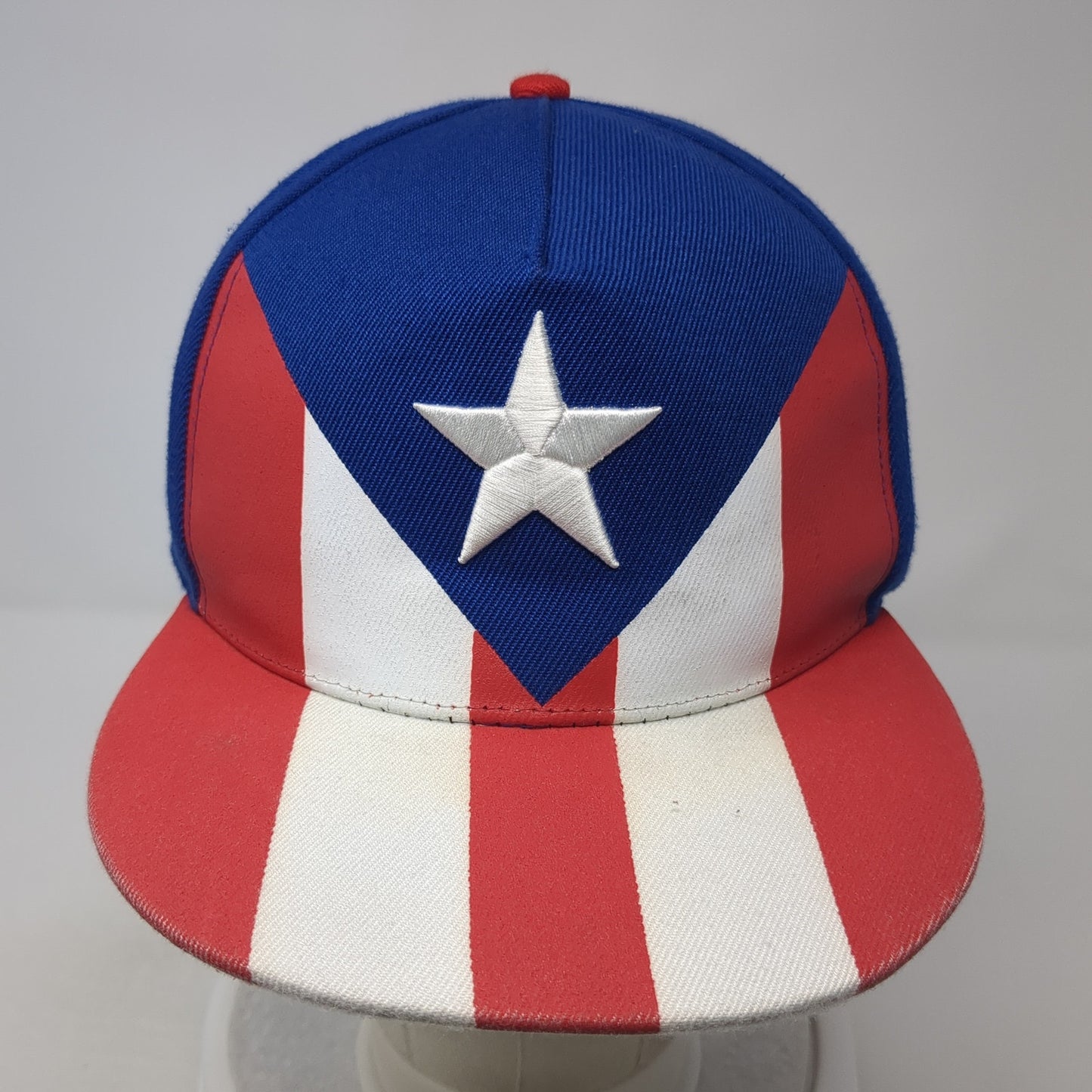 Puerto Rico Flag Boricua Snapback Cap Multicolor One Size Adjustable Patriotic