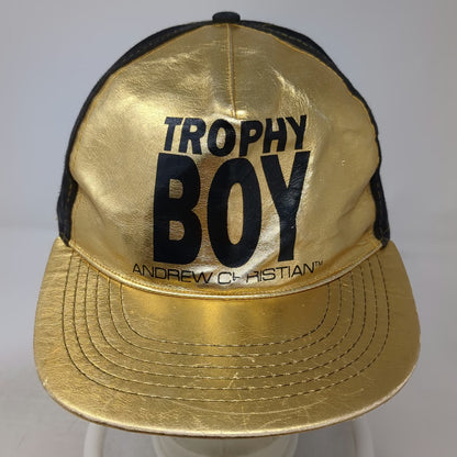 Andrew Christian 5 Panel Gold One Size Snapback Trophy Boy Graphic Hat