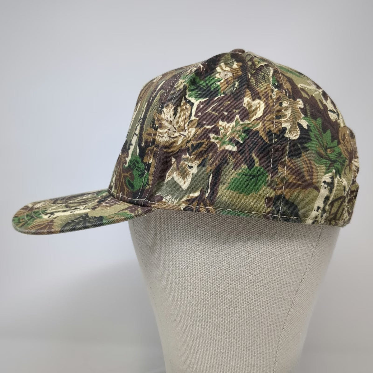 Otto Baseball Cap Green Camo One Size Embroidered Laurel Wreath Leaf Hat 1998
