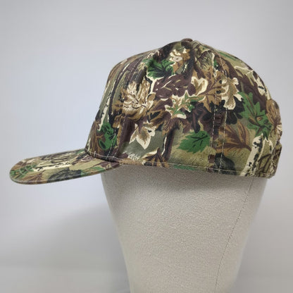 Otto Baseball Cap Green Camo One Size Embroidered Laurel Wreath Leaf Hat 1998