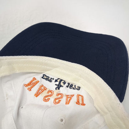 Nassau Bahamas Anchor Baseball Cap White Blue Orange One Size Hat Strapback