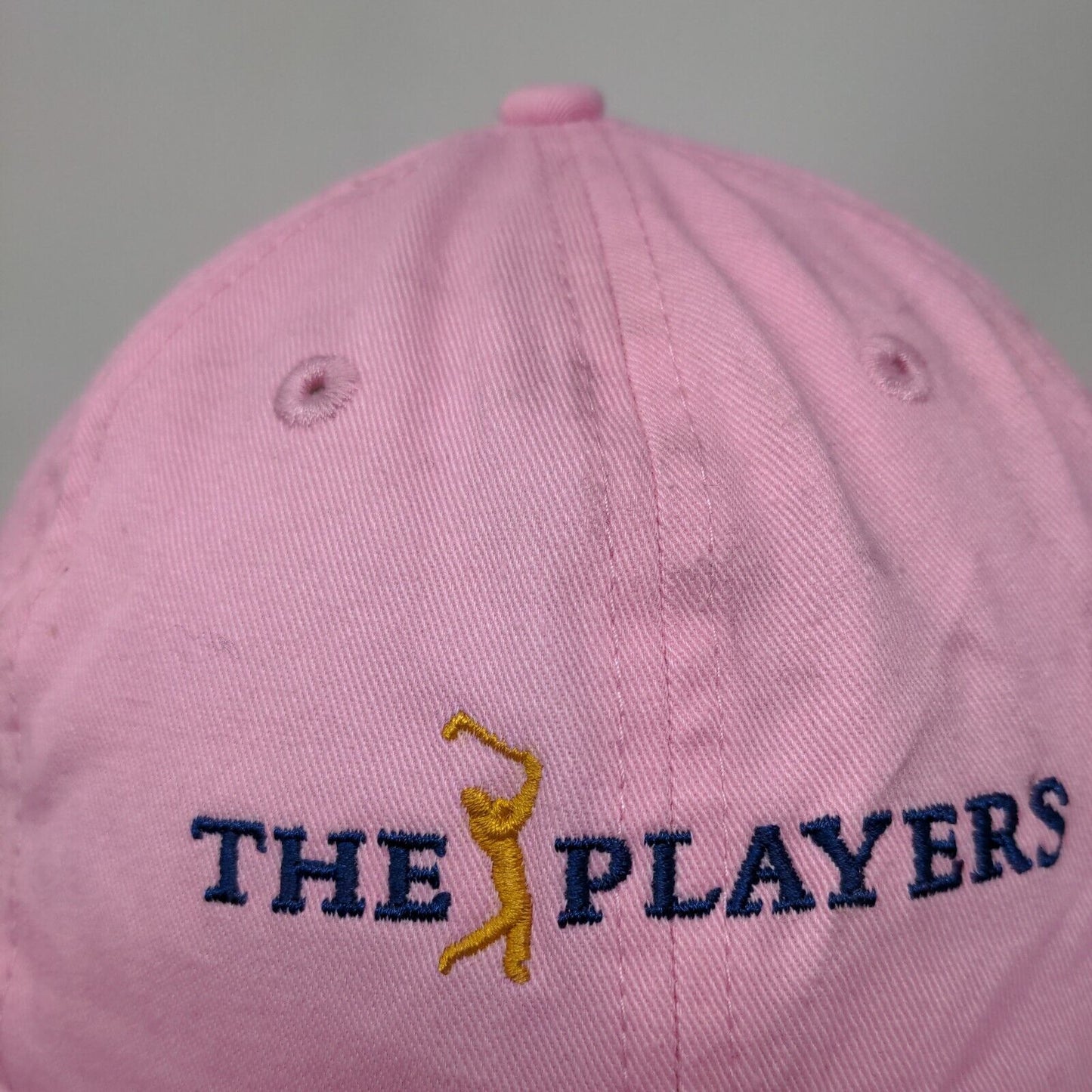The Players Golf Slideback Hat Pink OSFA Embroidered Adjustable 6 Panel