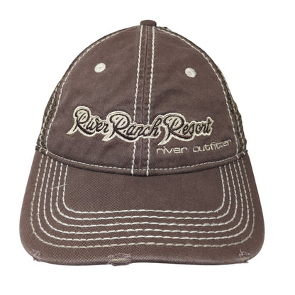 River Ranch Resort River Outfitter Trucker Hat Brown OS Adjustable Outdoor Cap